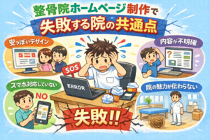 整骨院ホームページ制作で失敗する院の共通点