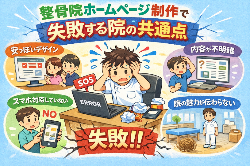 整骨院ホームページ制作で失敗する院の共通点