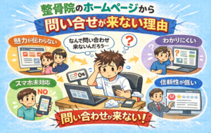 整骨院のホームページから問い合わせが来ない理由