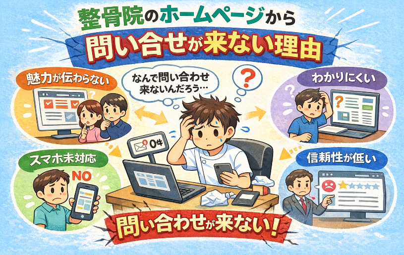 整骨院のホームページから問い合わせが来ない理由