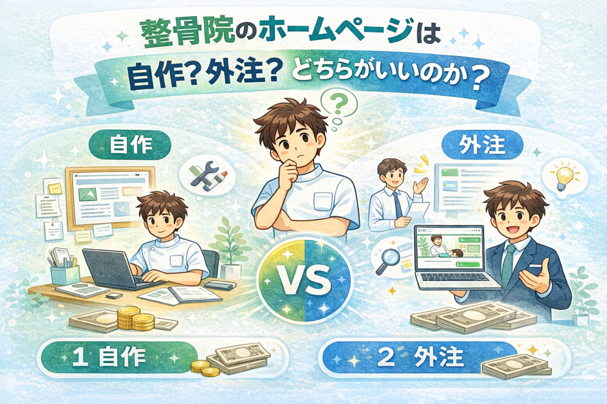 整骨院のホームページは自作？外注？どちらがいいのか